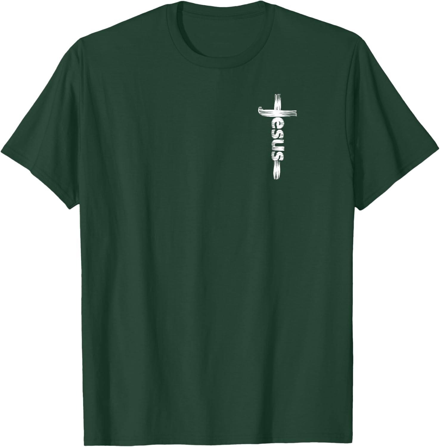 Christian Jesus Rugged Cross T-Shirt - T-Shirt | Forest