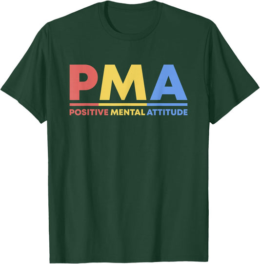 Retro Positive Mental Attitude Self Care Quote Mental Health T-Shirt - T-Shirt | Forest