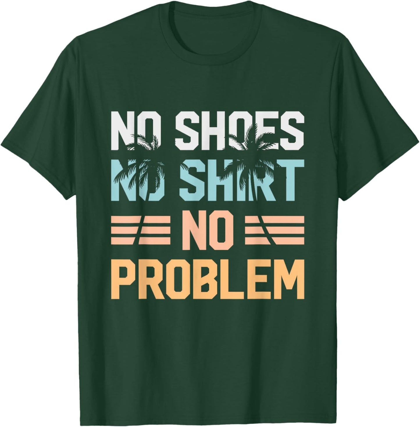 No Shoes Shirt No Problem Coconut Tree Country Music T-Shirt - T-Shirt | Forest