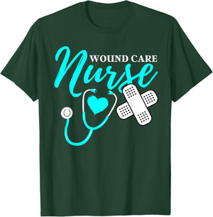 Wound Care Nurse RN CNA Work Mom Dad Happy Nurse Week 2023 T-Shirt - T-Shirt | Forest