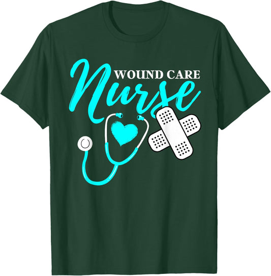 Wound Care Nurse RN CNA Work Mom Dad Happy Nurse Week 2023 T-Shirt - T-Shirt | Forest