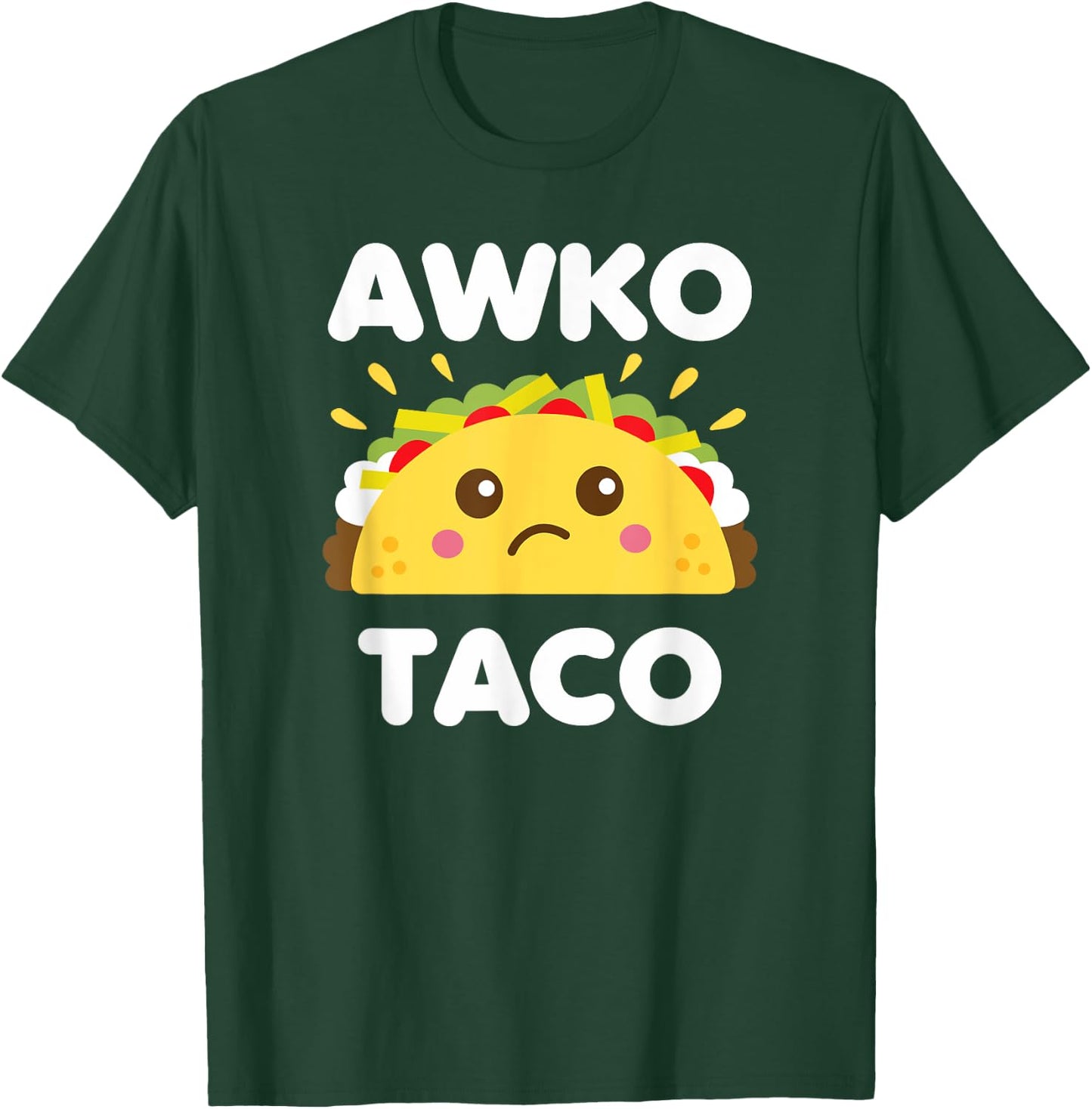 Awko Taco Awkward Funny Cute Kawaii Food T-Shirt - T-Shirt | Forest