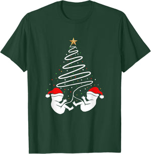 Baby Twins Announcement Clothing Holiday Christmas Pregnancy T-Shirt - T-Shirt | Forest
