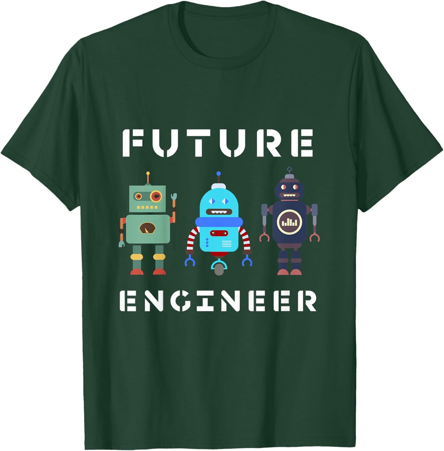I love Robot design All Ages Robotic Kids Girls Boys Robot T-Shirt - T-Shirt | Forest