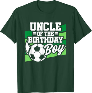 Soccer Birthday - Birthday Uncle - Boys Soccer Birthday T-Shirt - T-Shirt | Forest