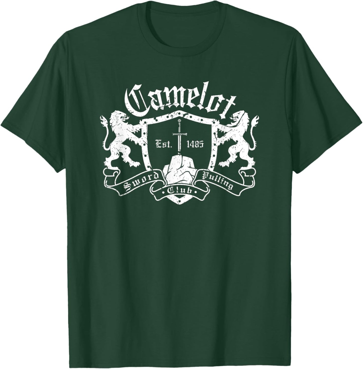 Renaissance Festival Camelot Sword Pulling Club, Ren Faire T-Shirt - T-Shirt | Forest