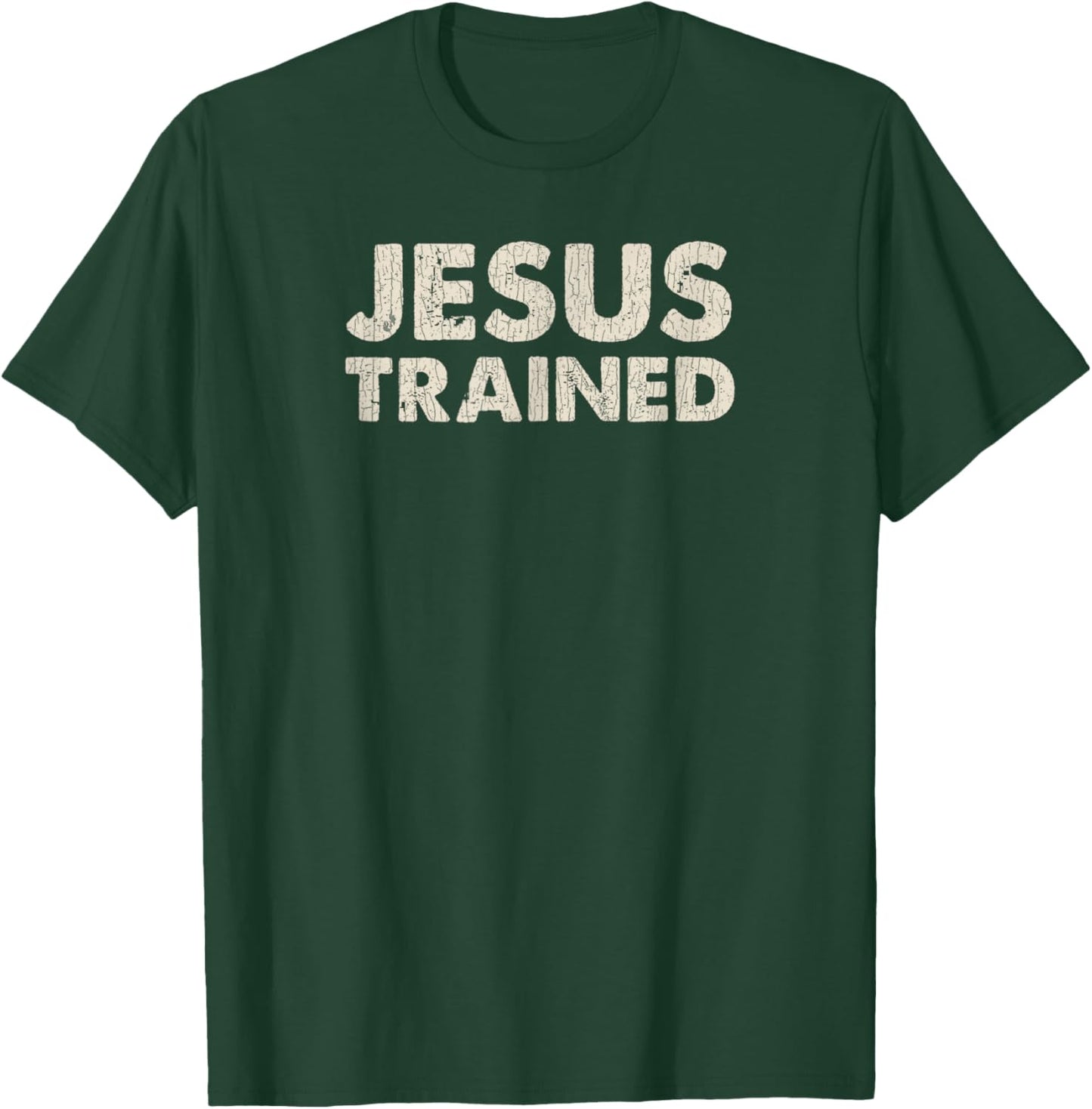 Vintage Retro Jesus Trained Wrestling T-Shirt - T-Shirt | Forest
