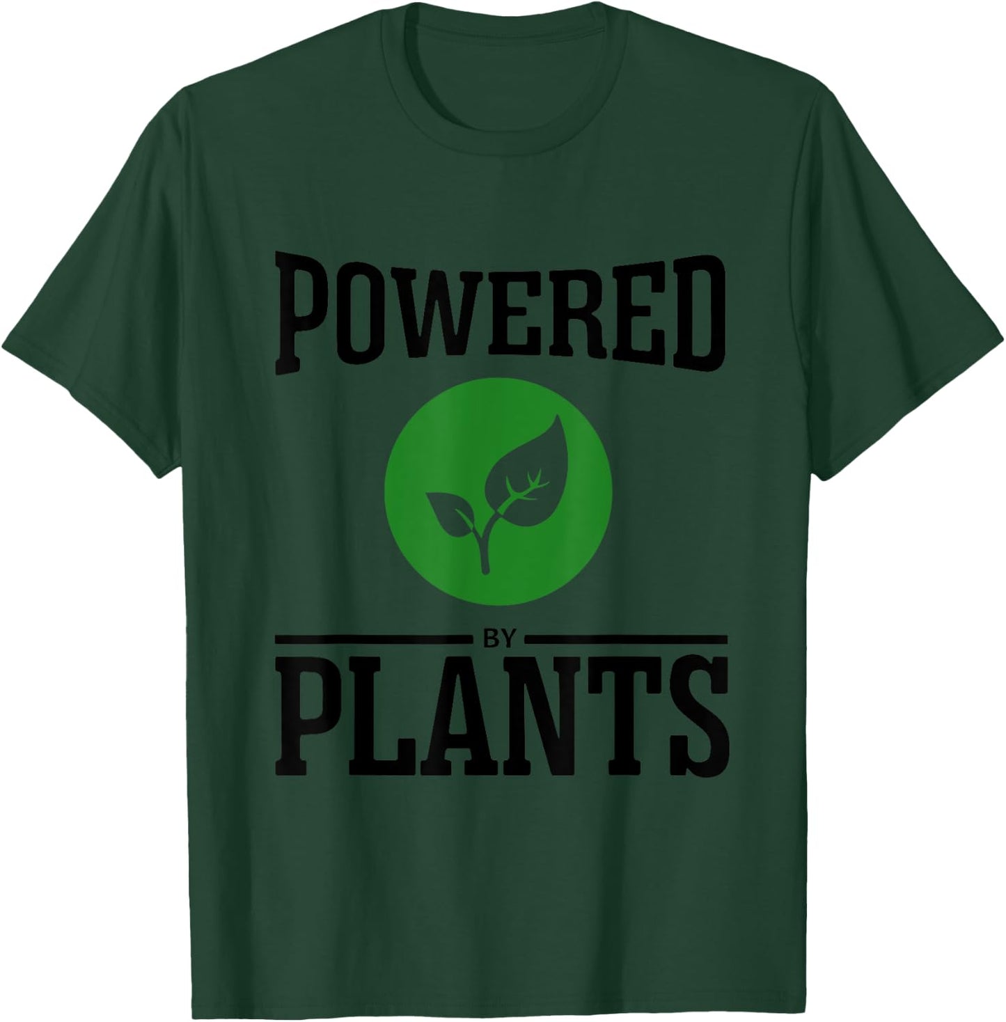 Powered By Plants Vegan Workout T-Shirt - T-Shirt | Forest