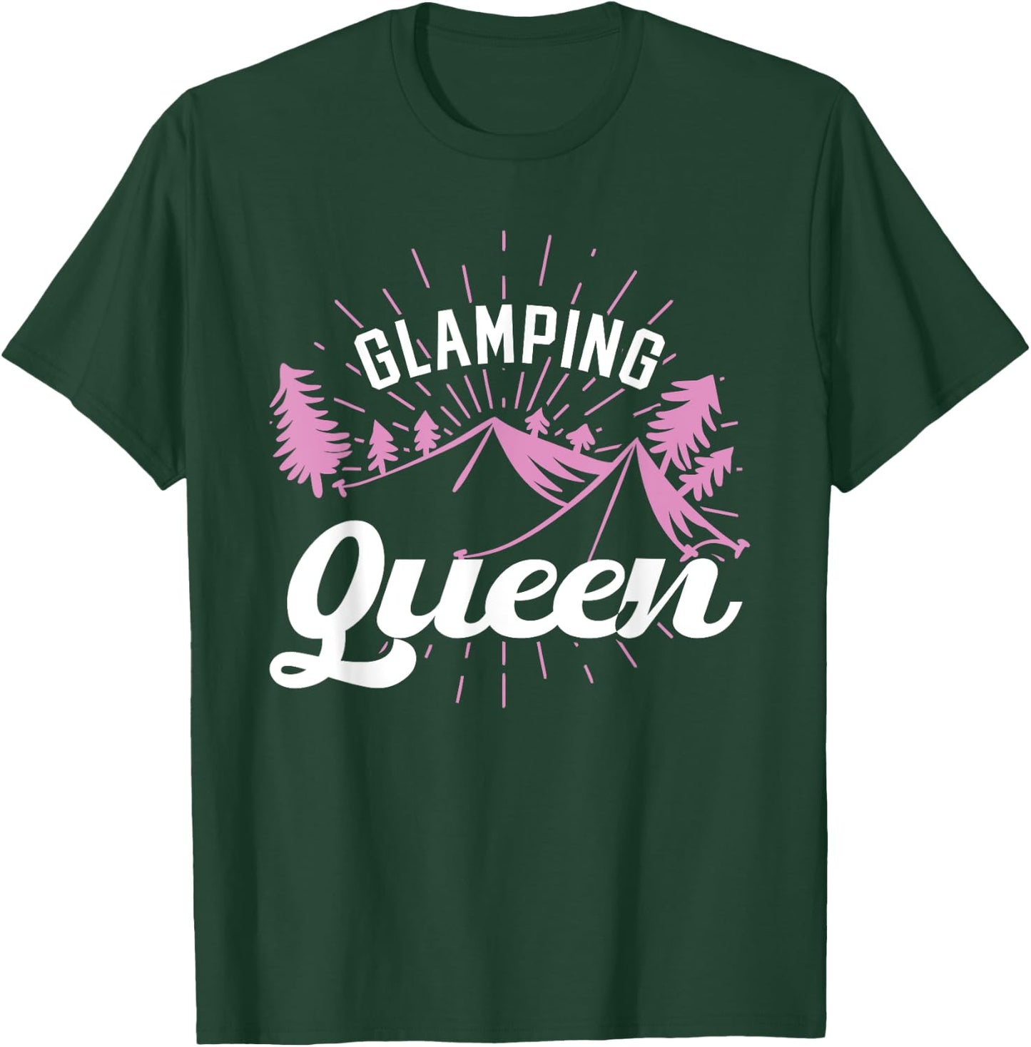 Glamping Queen Camping T-Shirt - T-Shirt | Forest