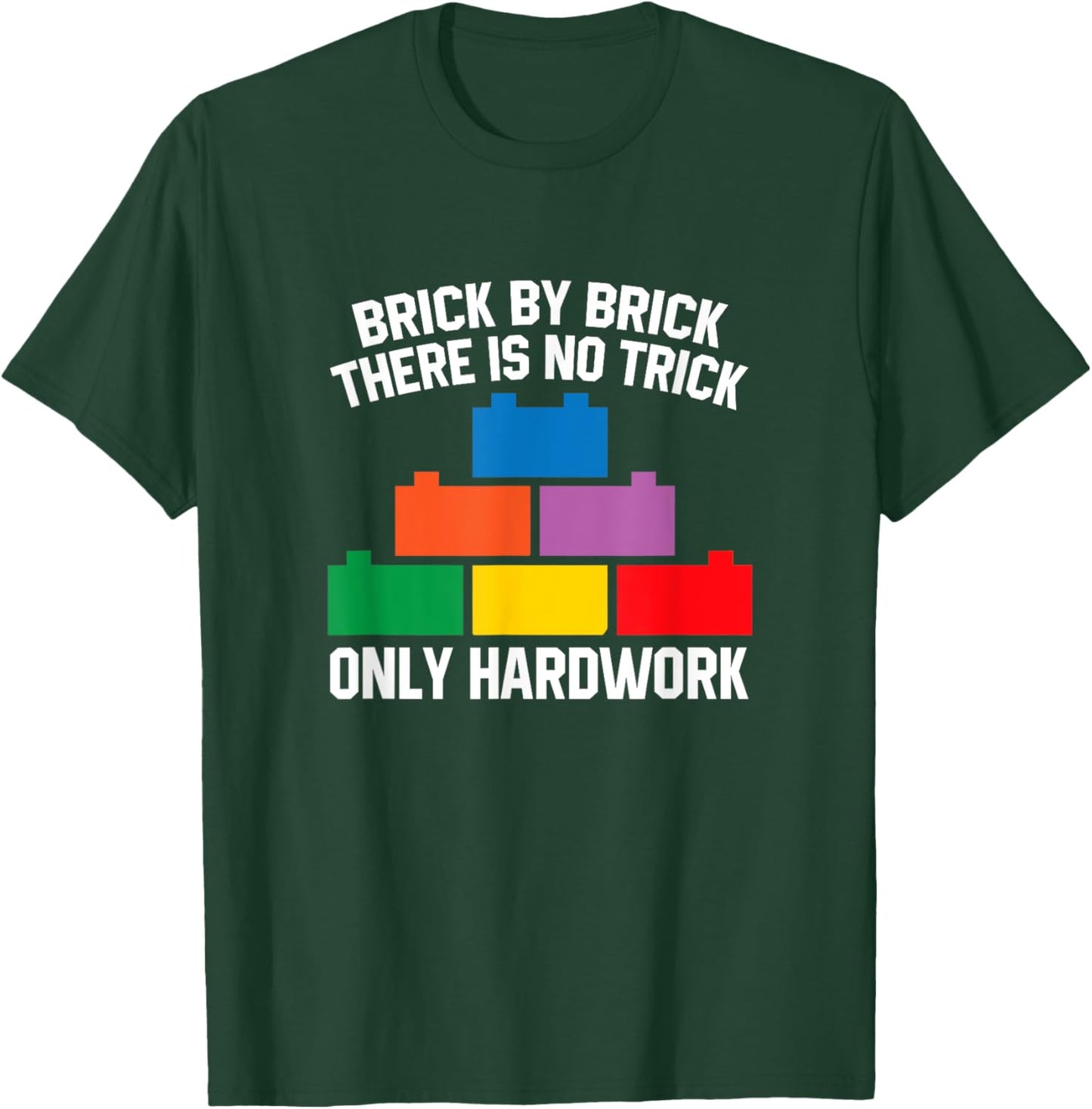 Brick Builder Blocks Building Master Builder Toys Kids Boys T-Shirt - T-Shirt | Forest