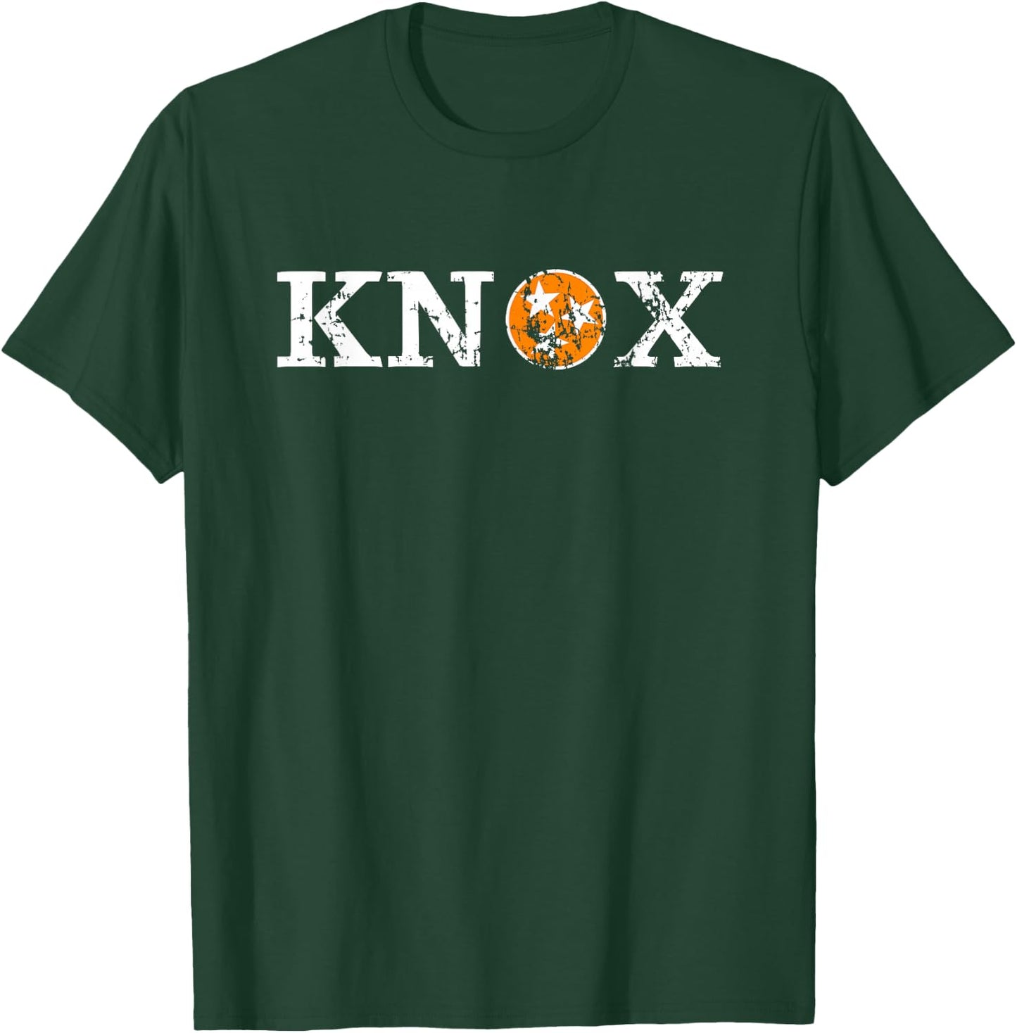 Knoxville Tennessee State Flag Orange White Distressed Knox T-Shirt - T-Shirt | Forest