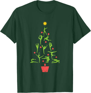 Gymnast Christmas Tree Christmas Pajama X-Mas Gymnastics T-Shirt - T-Shirt | Forest