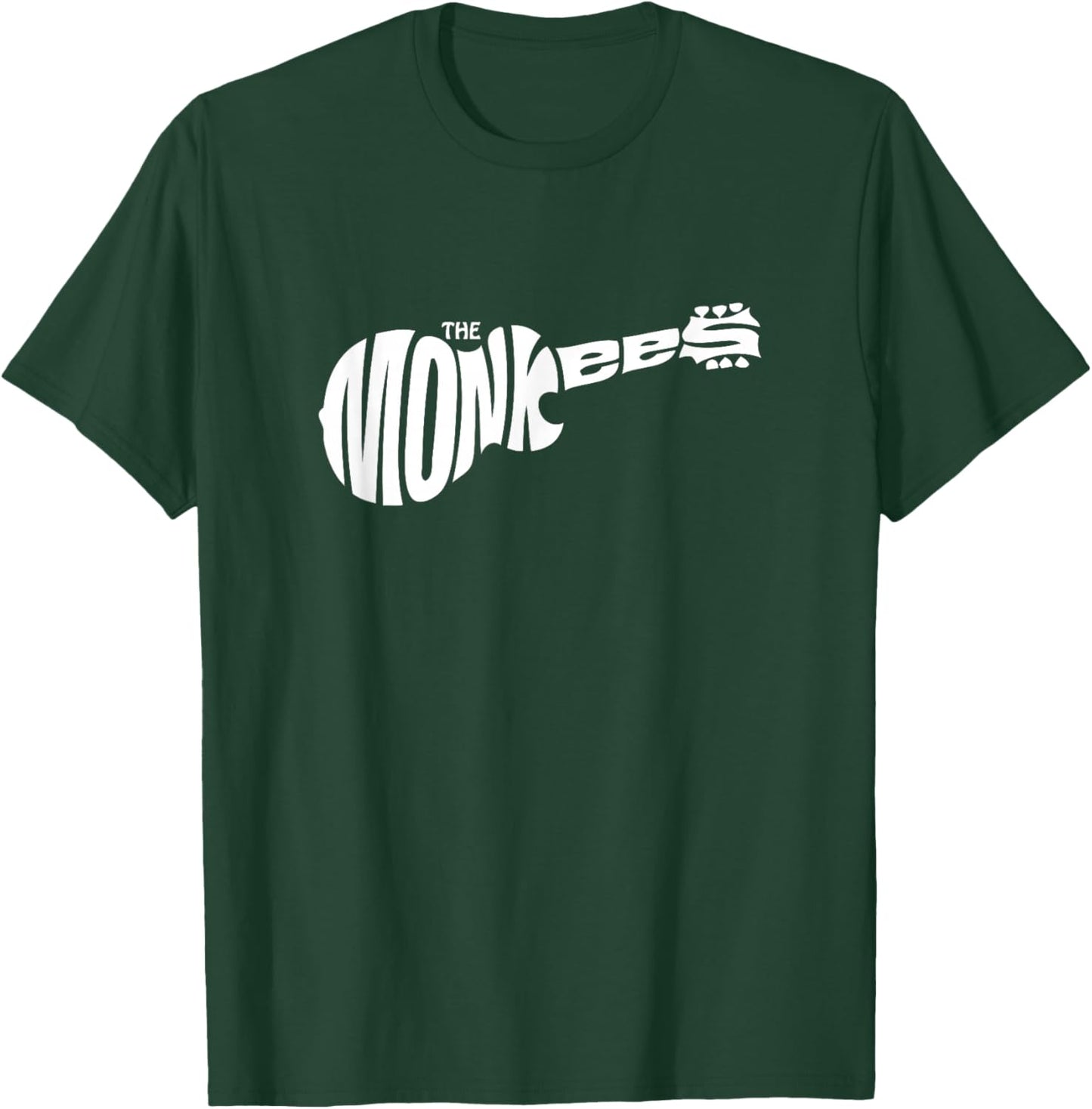 The Monkees Classic White Guitar Logo Black Small T-Shirt - T-Shirt | Forest