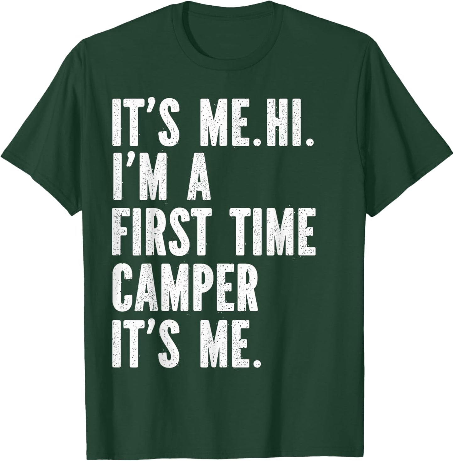 Summer Camp first time Camper cute fun retro bold design T-Shirt - T-Shirt | Forest