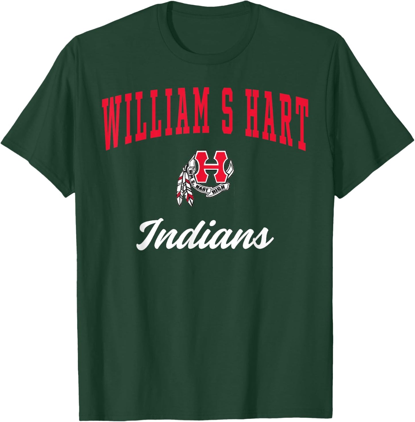 William S Hart High School Indians C3 T-Shirt - T-Shirt | Forest