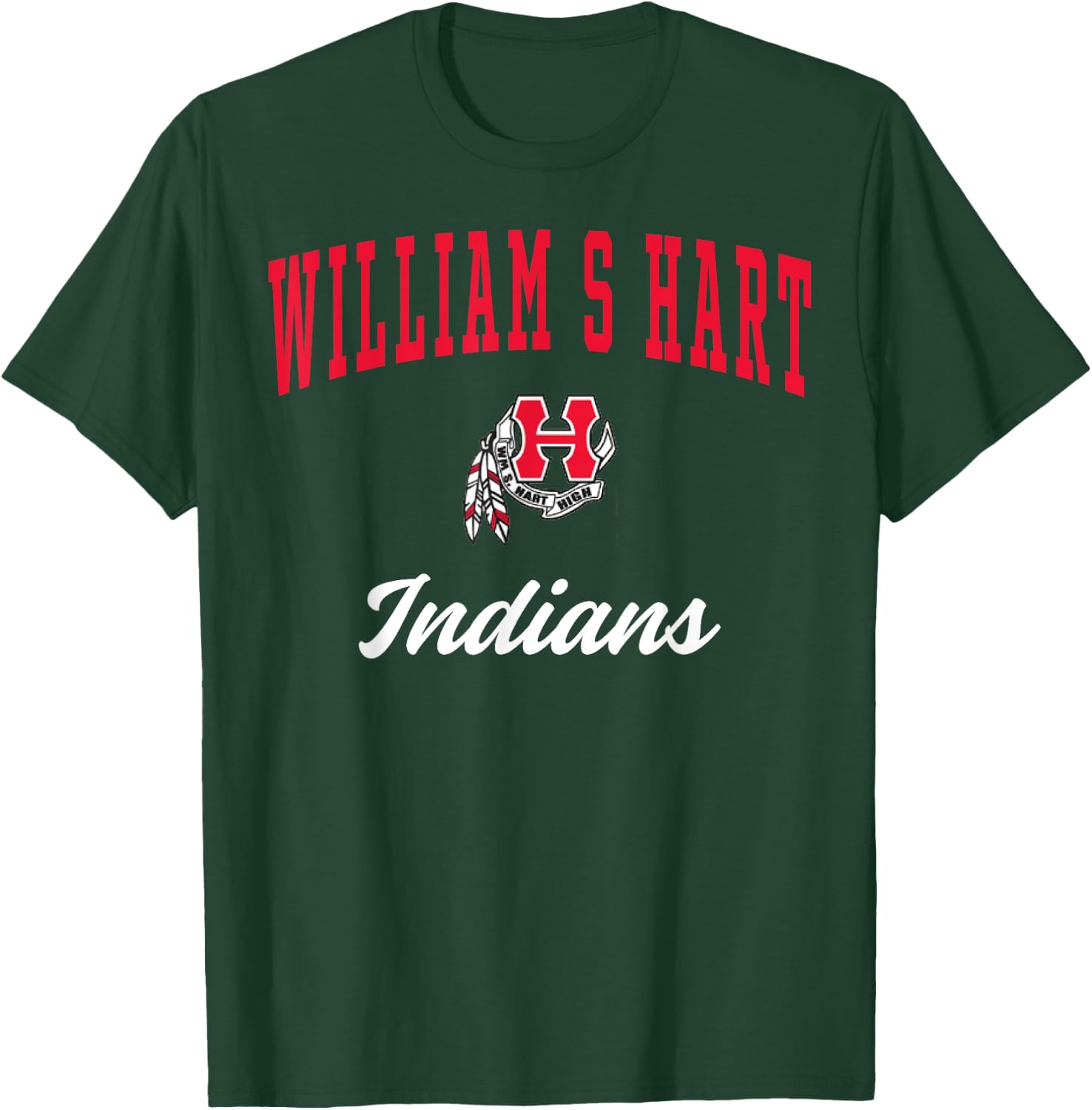 William S Hart High School Indians C3 T-Shirt - T-Shirt | Forest