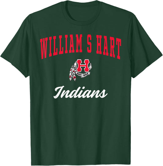 William S Hart High School Indians C3 T-Shirt - T-Shirt | Forest
