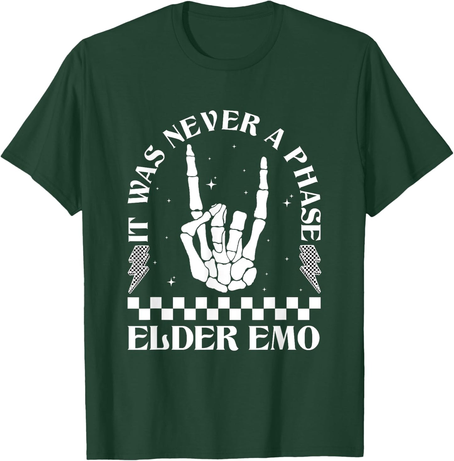 Vintage Elder Emo Club It was Never A Phase Goth Emo Music T-Shirt - T-Shirt | Forest