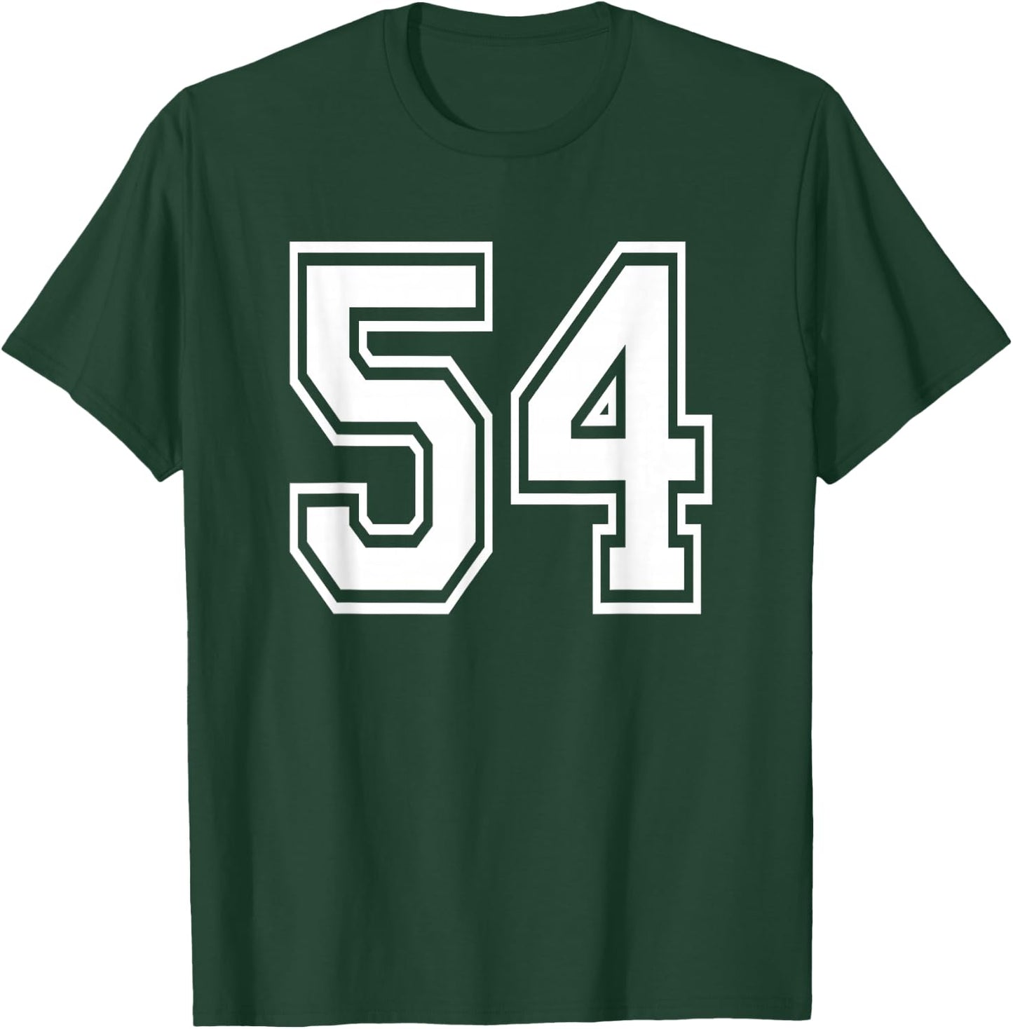 Number 54 Birthday Gift Sports Player Team Numbered Jersey T-Shirt - T-Shirt | Forest