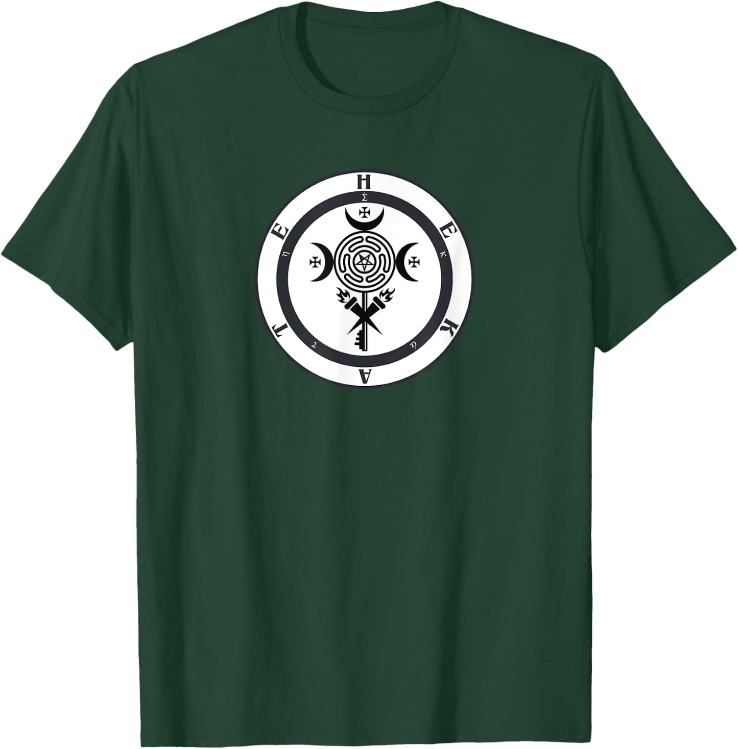 Wicca Hekate Symbol Pagan Hekate Symbol Pagan Wheel Goddess T-Shirt - T-Shirt | Forest