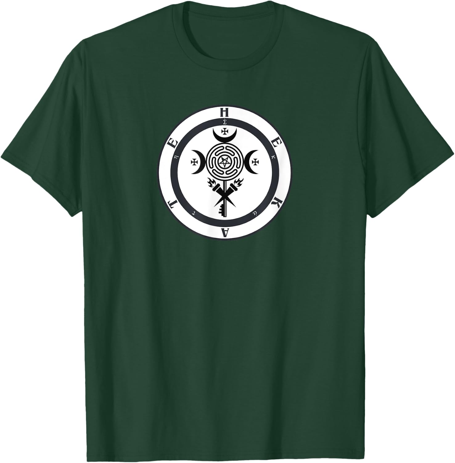 Wicca Hekate Symbol Pagan Hekate Symbol Pagan Wheel Goddess T-Shirt - T-Shirt | Forest
