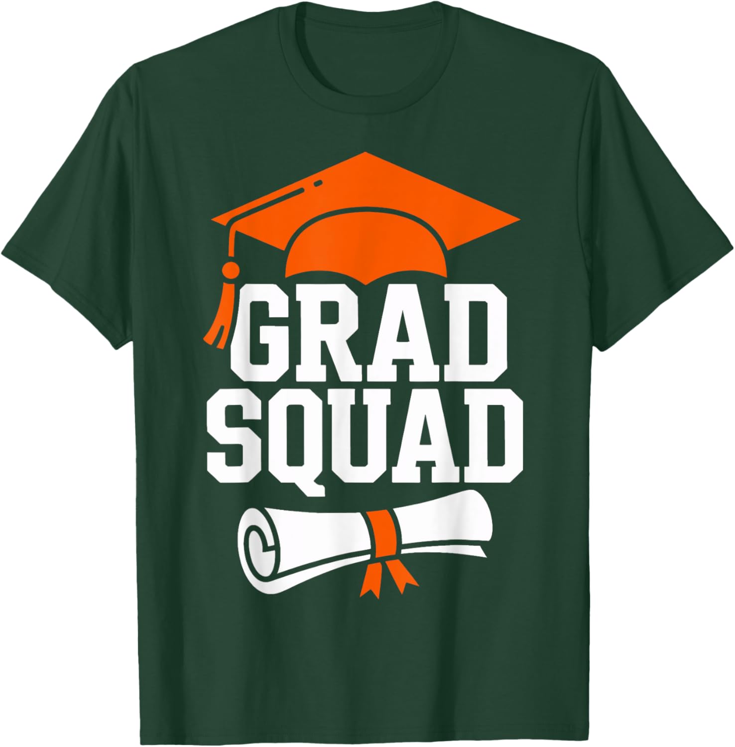 Grad Squad Senior Graduation 2024 Academic Finish T-Shirt - T-Shirt | Forest