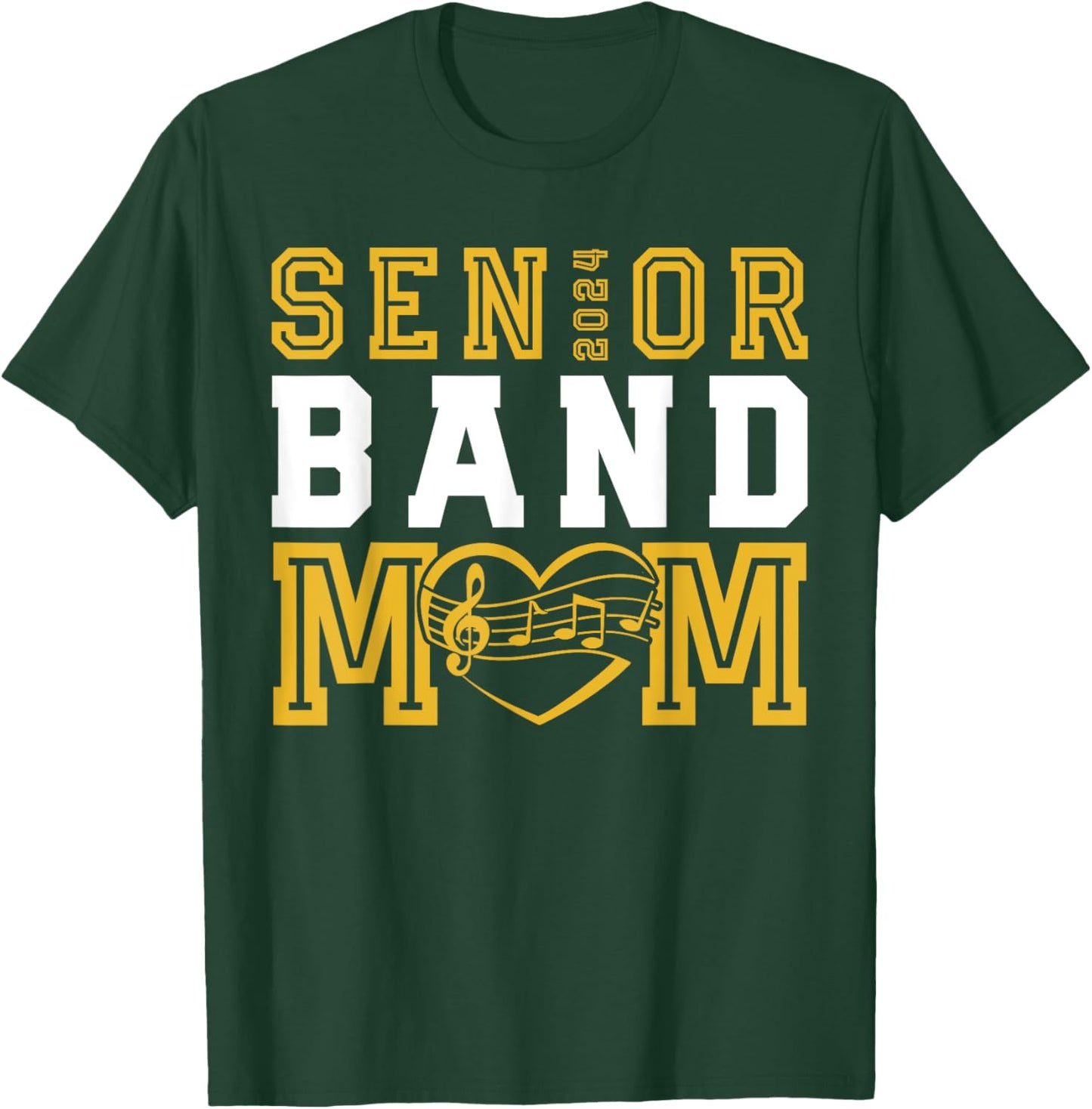 Senior Band Mom Class of 2024 Marching Band Parent T-Shirt - T-Shirt | Forest