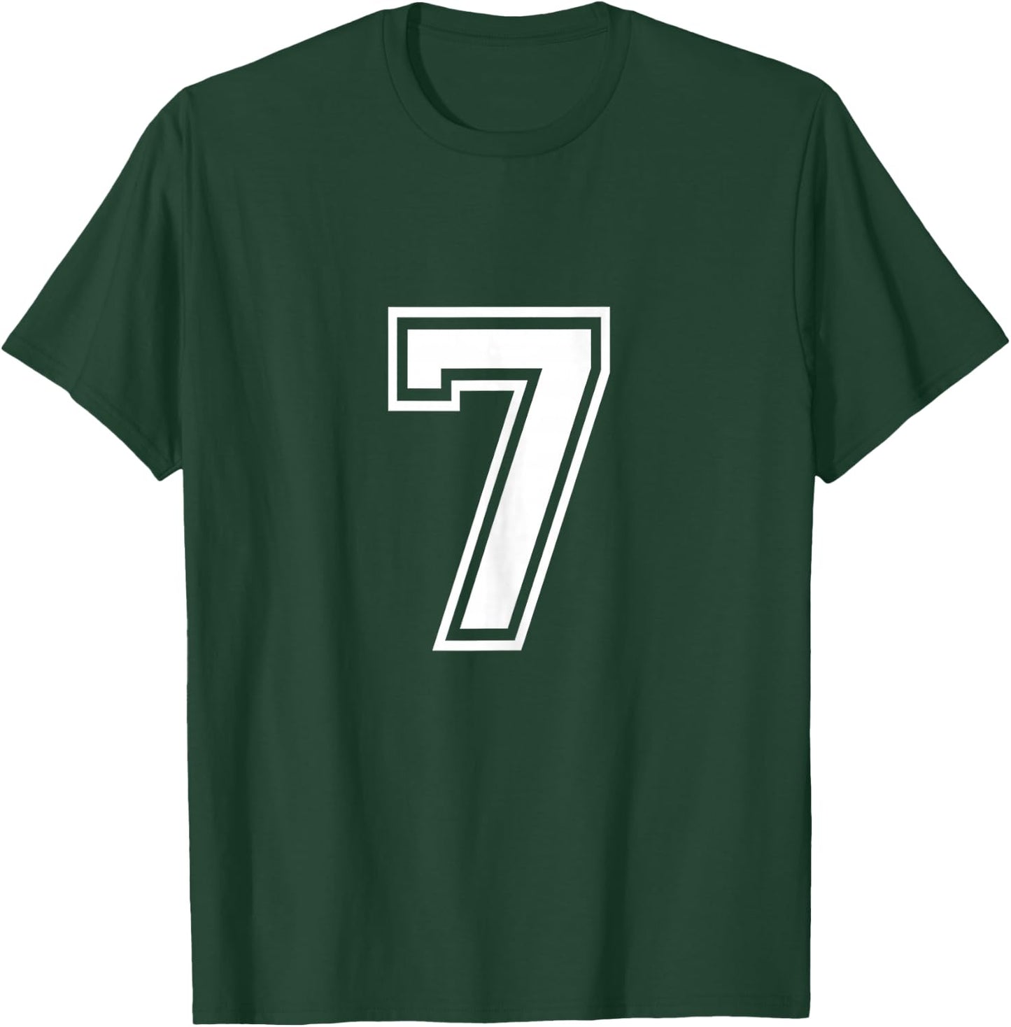 Number 7 Birthday Gift Sports Player Team Numbered Jersey T-Shirt - T-Shirt | Forest