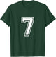 Number 7 Birthday Gift Sports Player Team Numbered Jersey T-Shirt - T-Shirt | Forest