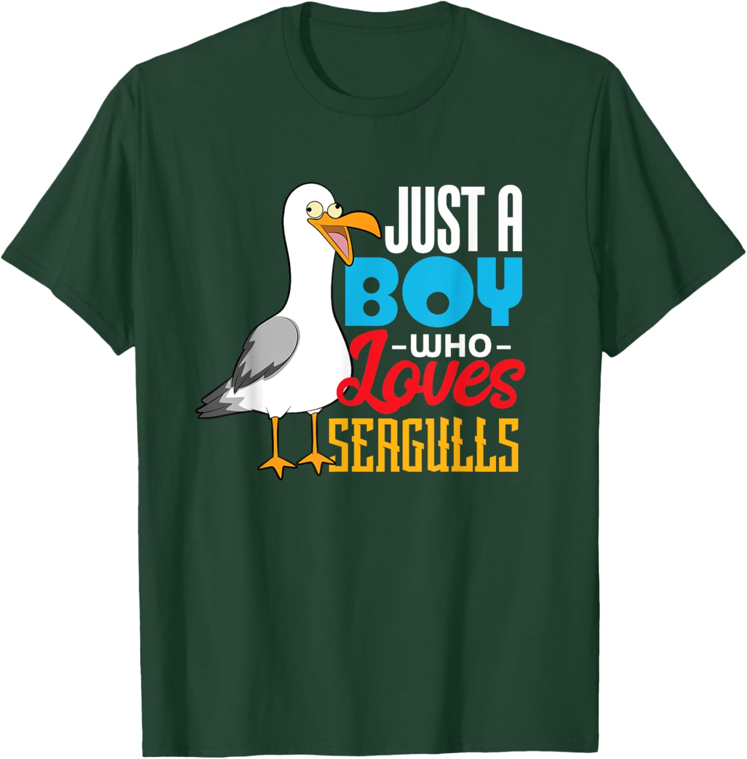 Just A Boy Who Loves Seagulls T-Shirt - T-Shirt | Forest