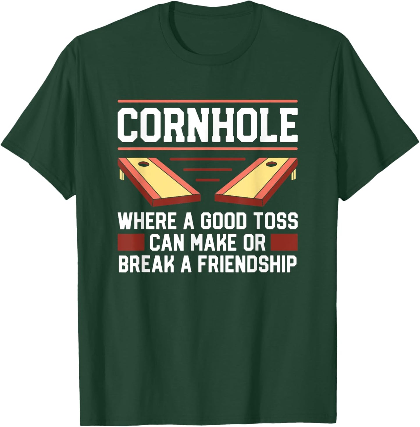 Cornhole Player Toss Game Cornhole Good Toss Funny Cornhole T-Shirt - T-Shirt | Forest