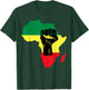 Black History Month Celebration | African Map Fist T-Shirt - T-Shirt | Forest