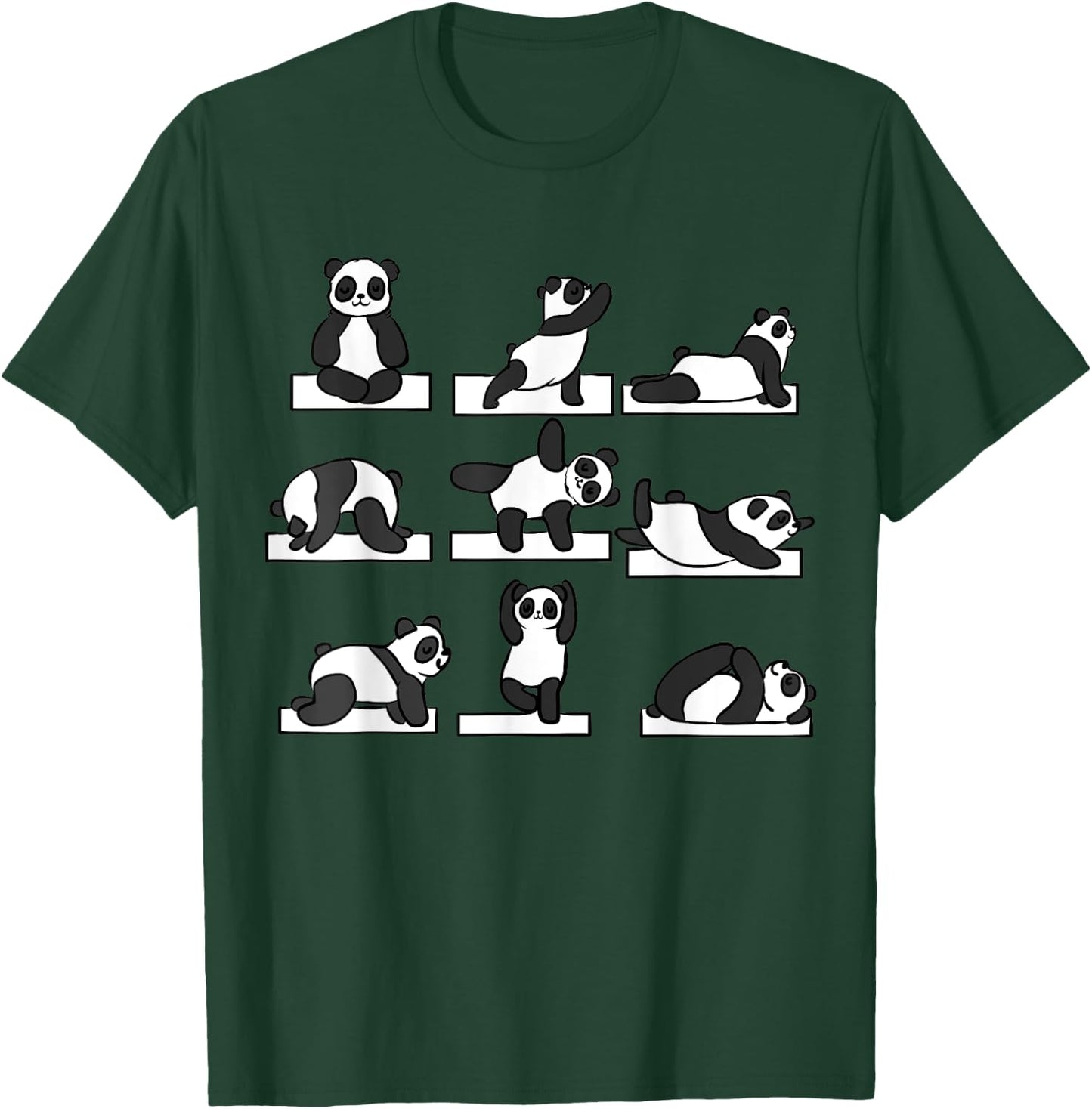 Funny Panda Yoga Women Pilates Gifts Her Lovers Kids T-Shirt - T-Shirt | Forest