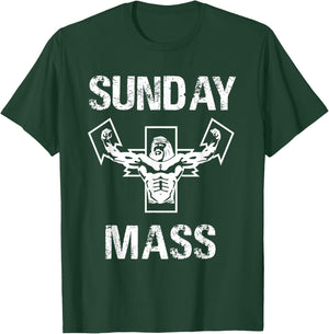 Sunday Mass - Jesus Gym Shirt T-Shirt - T-Shirt | Forest