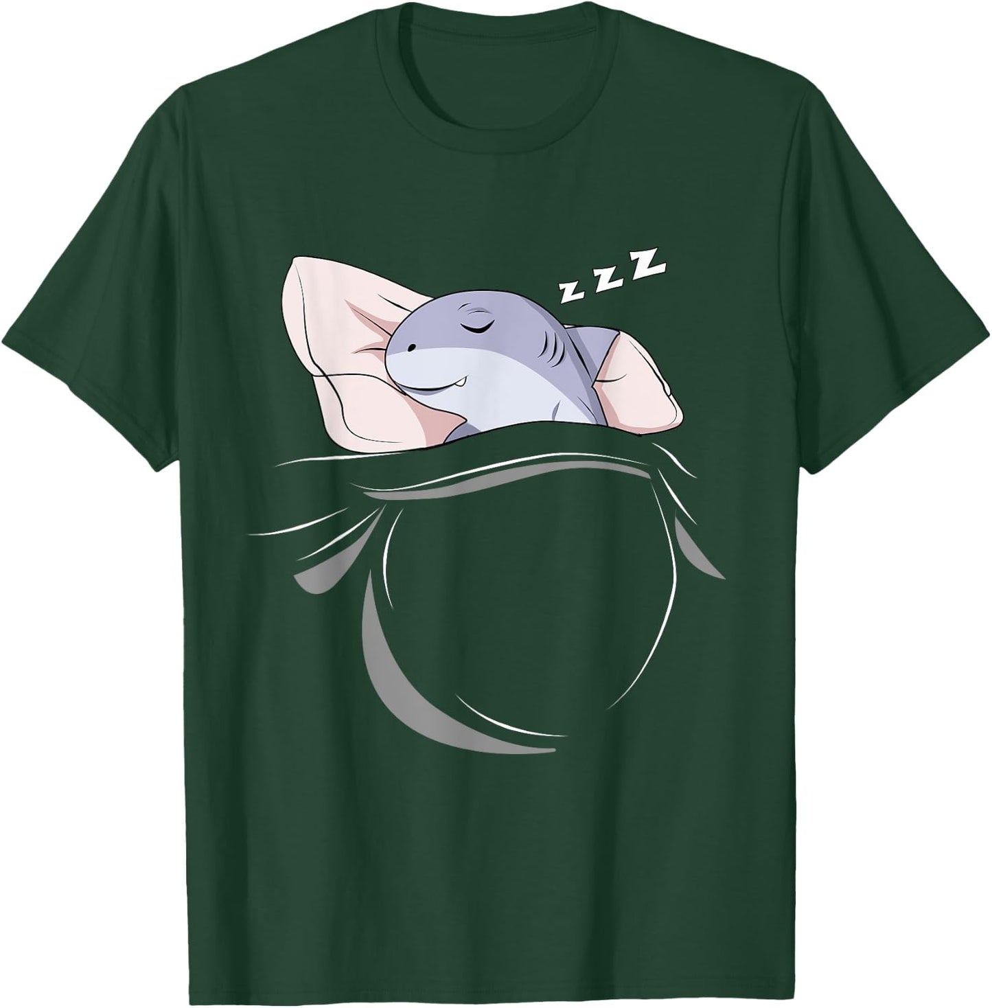 Shark Sleeping Animal Pajamas Nap PJs Outfit Gift Shark T-Shirt - T-Shirt | Forest