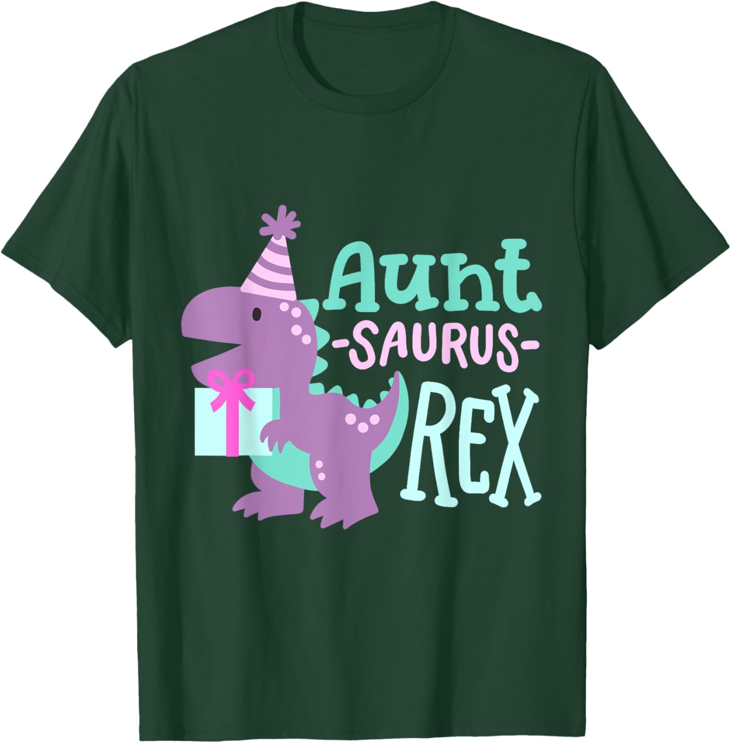 Dinosaur Birthday Aunt Saurus T Rex Family Matching Party T-Shirt - T-Shirt | Forest