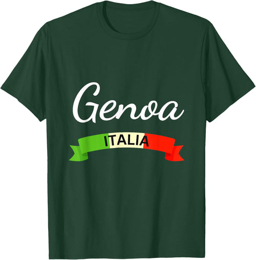Genoa Italy Flag Genova Italia Souvenir Matching Italian