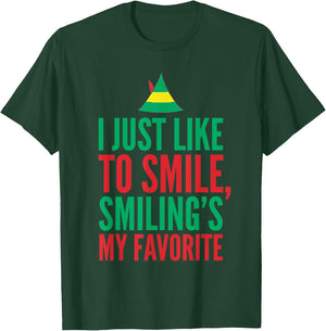 I Just Like to Smile Smiling is my Favorite X-mas T-Shirt - T-Shirt | Forest