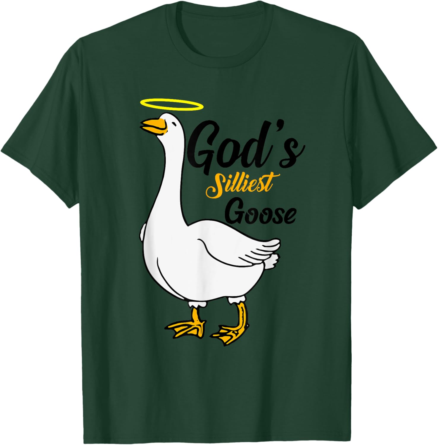 God's Silliest Goose Bird Animal Goose Honk Memes Lovers T-Shirt - T-Shirt | Forest