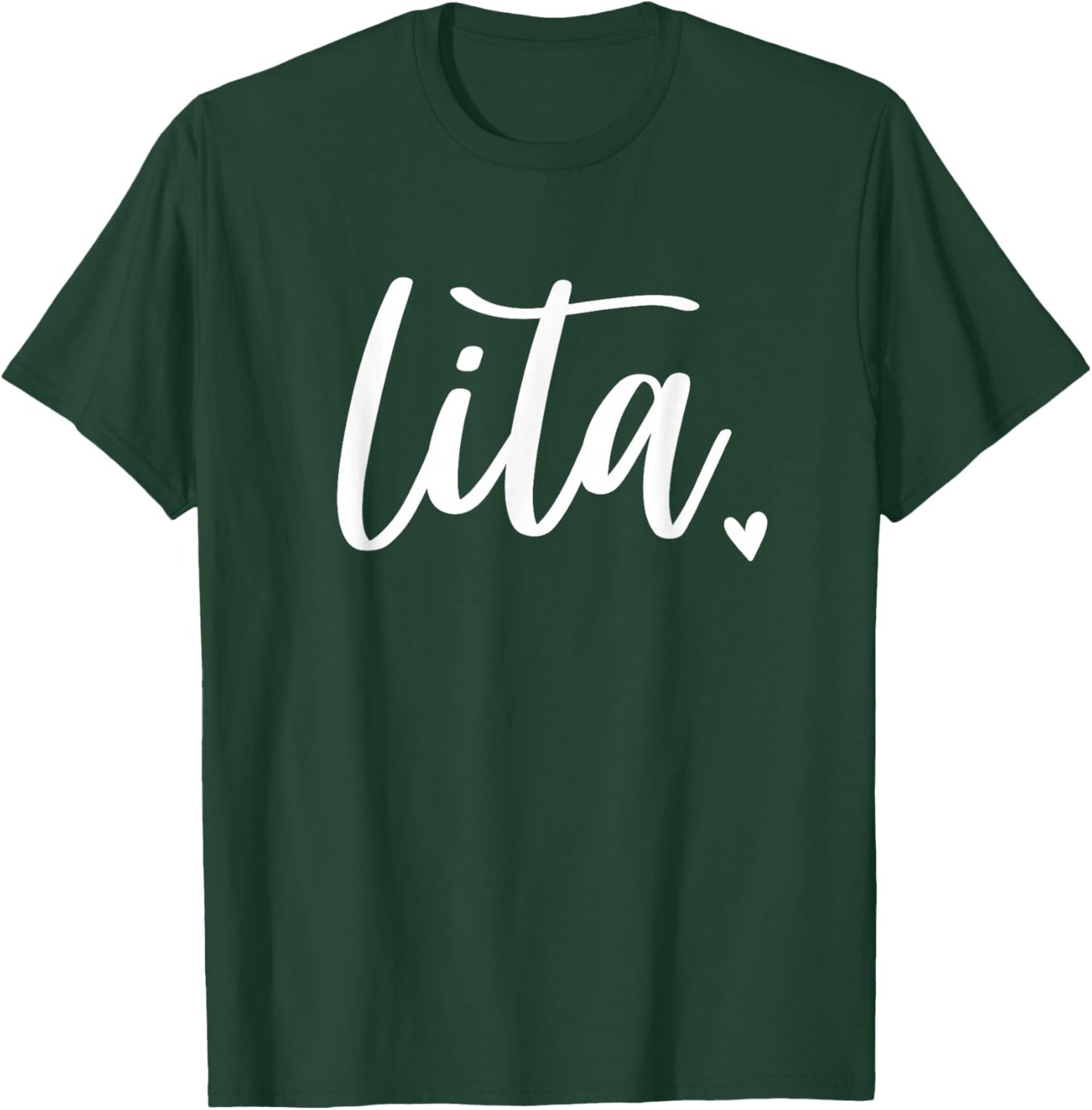 Lita Abuelita Cute Heart Abuela Spanish Grandma T-Shirt - T-Shirt | Forest