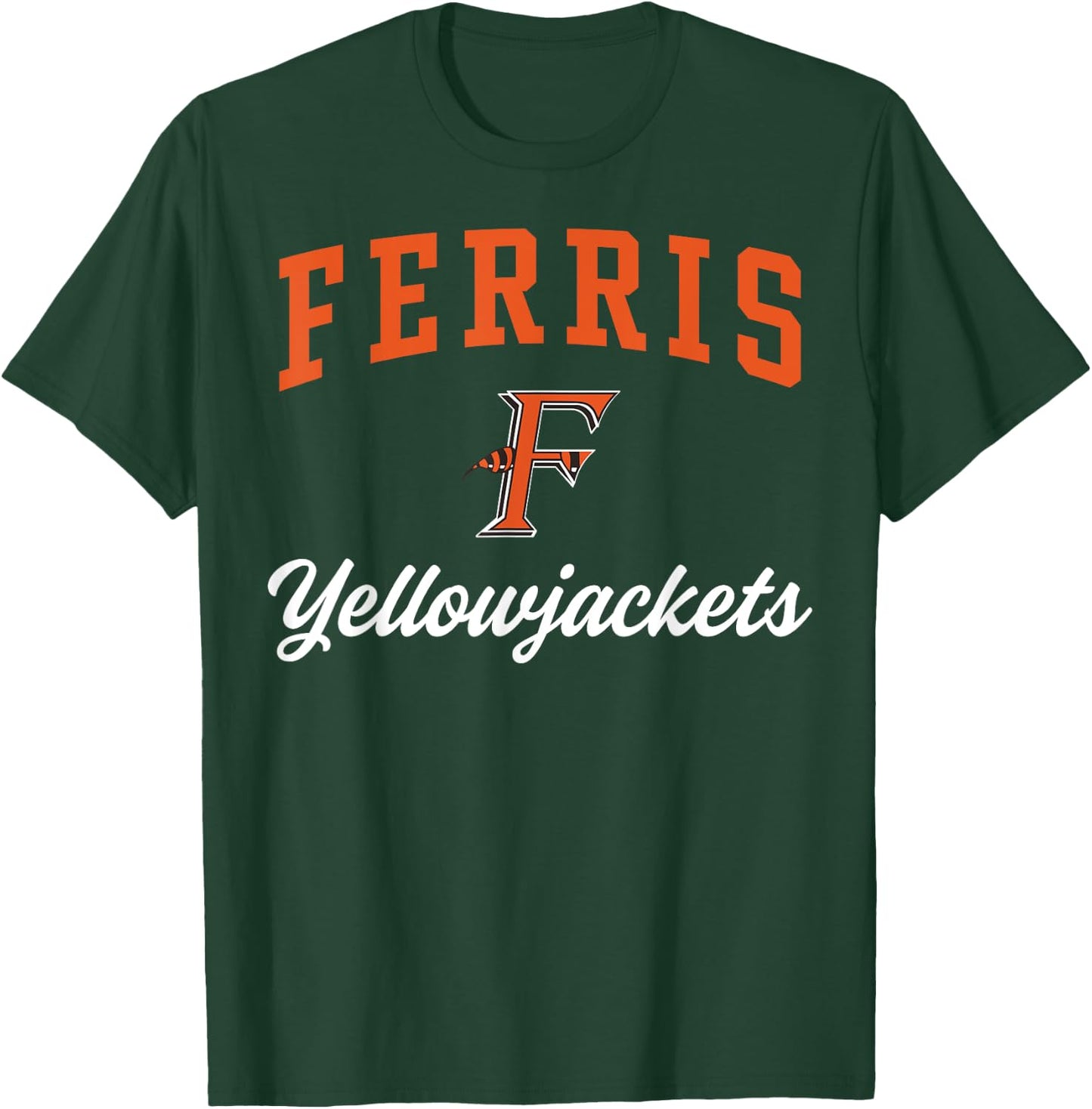 Ferris High School Yellowjackets C3 T-Shirt - T-Shirt | Forest