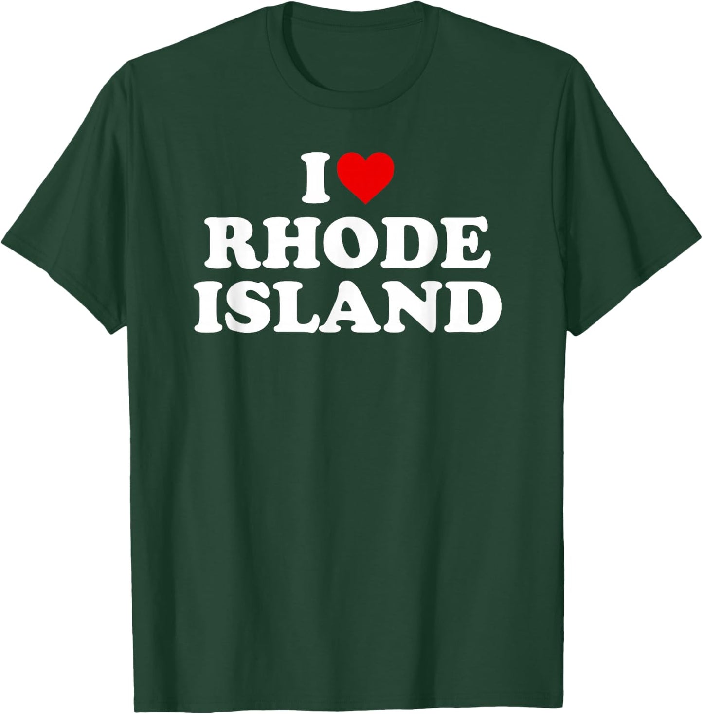 I Love Rhode Island - Heart T-Shirt - T-Shirt | Forest