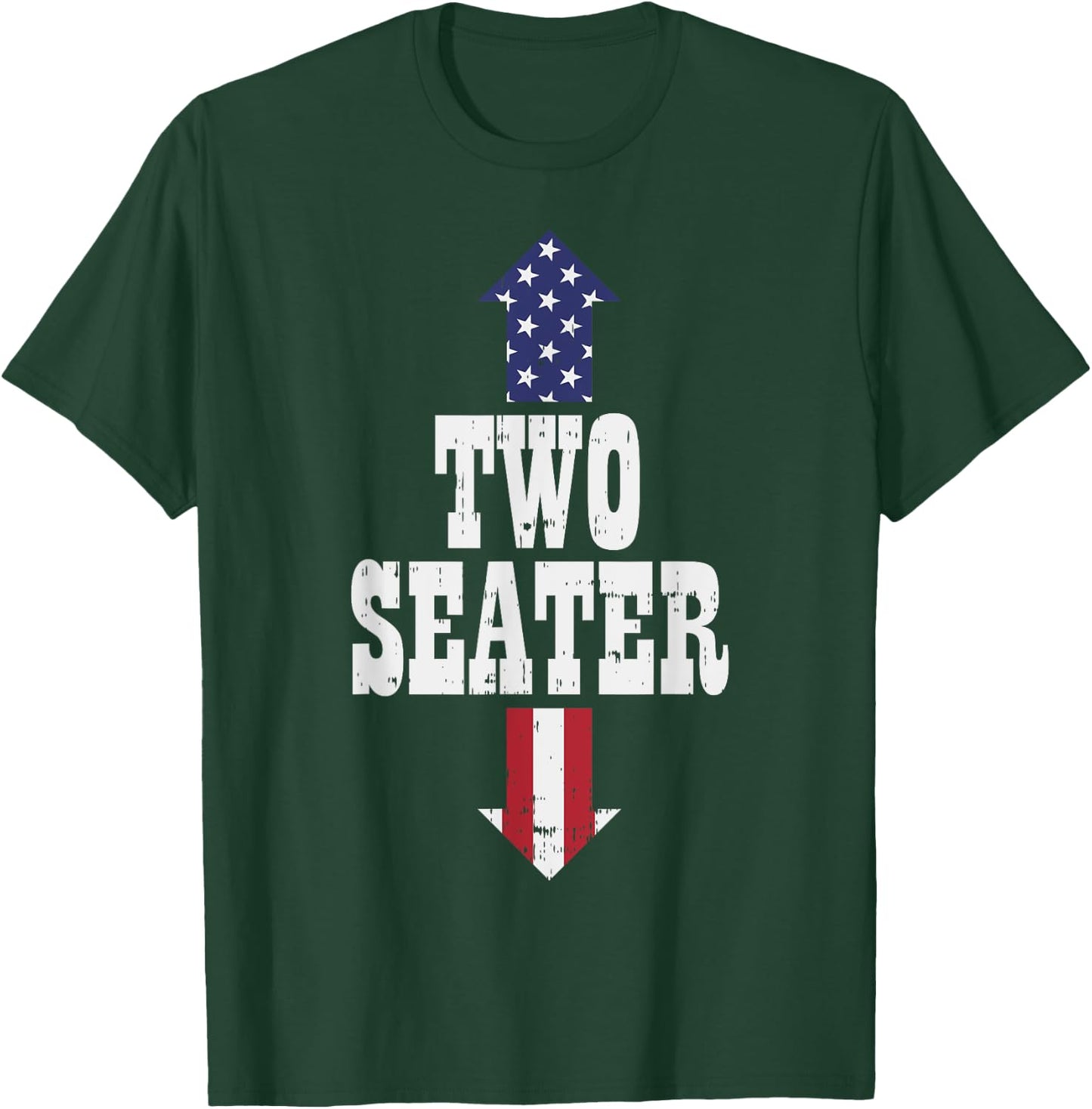 Two Seater Funny USA 4th Of July Party Naughty Adult Gift T-Shirt - T-Shirt | Forest