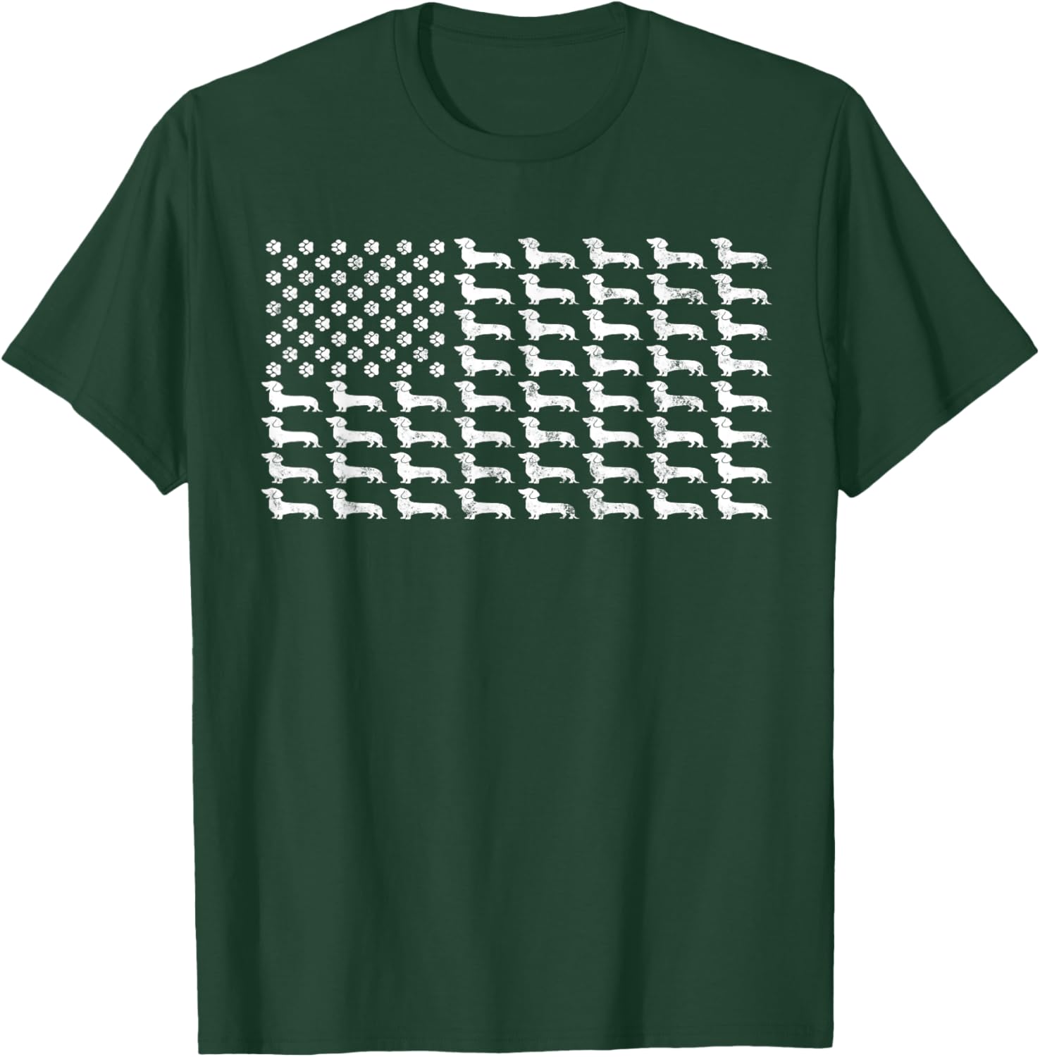 American Flag Dachshund Patriotic Dog Dad Mom 4th Of July T-Shirt - T-Shirt | Forest