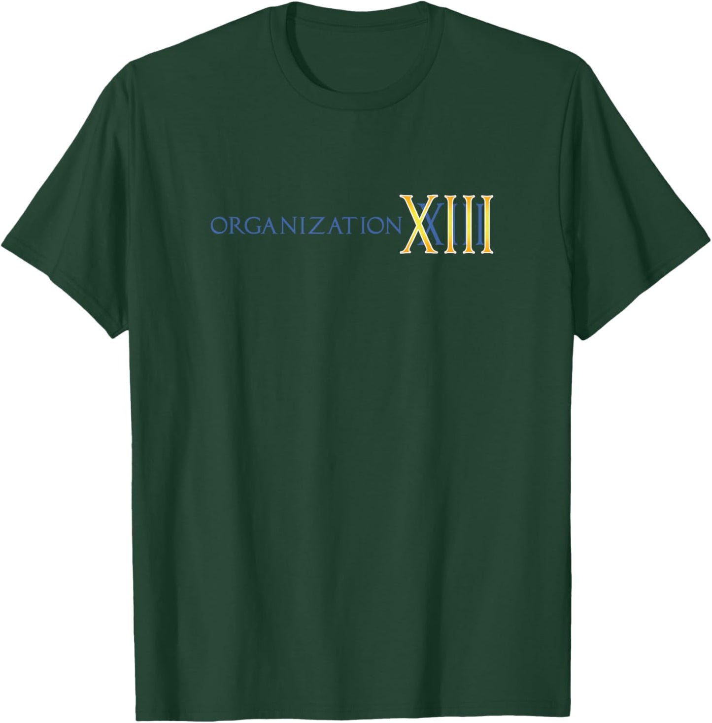 Disney Kingdom Hearts Organization XIII Big Chest Text Logo T-Shirt - T-Shirt | Forest