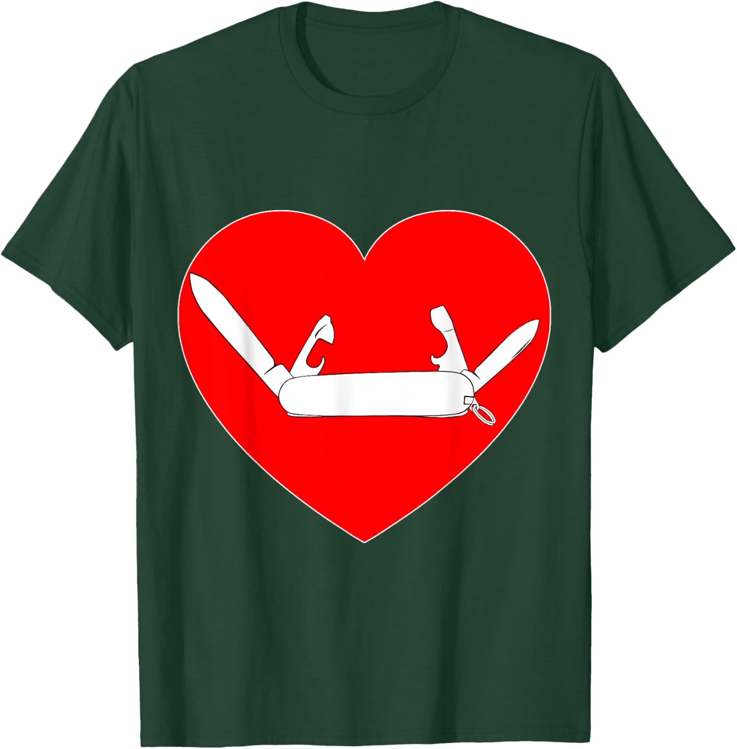 Folding Pocket Knife! Outdoor, Hiking, Camping and Bushcraft T-Shirt - T-Shirt | Forest