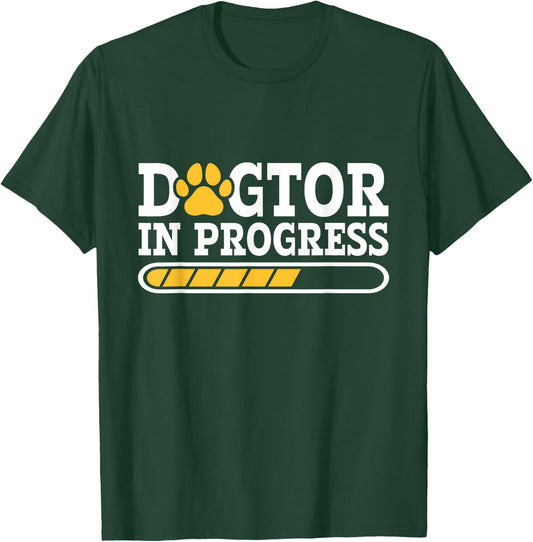 Funny Dogtor in Progress Veterinary Technician Vet Tech T-Shirt - T-Shirt | Forest