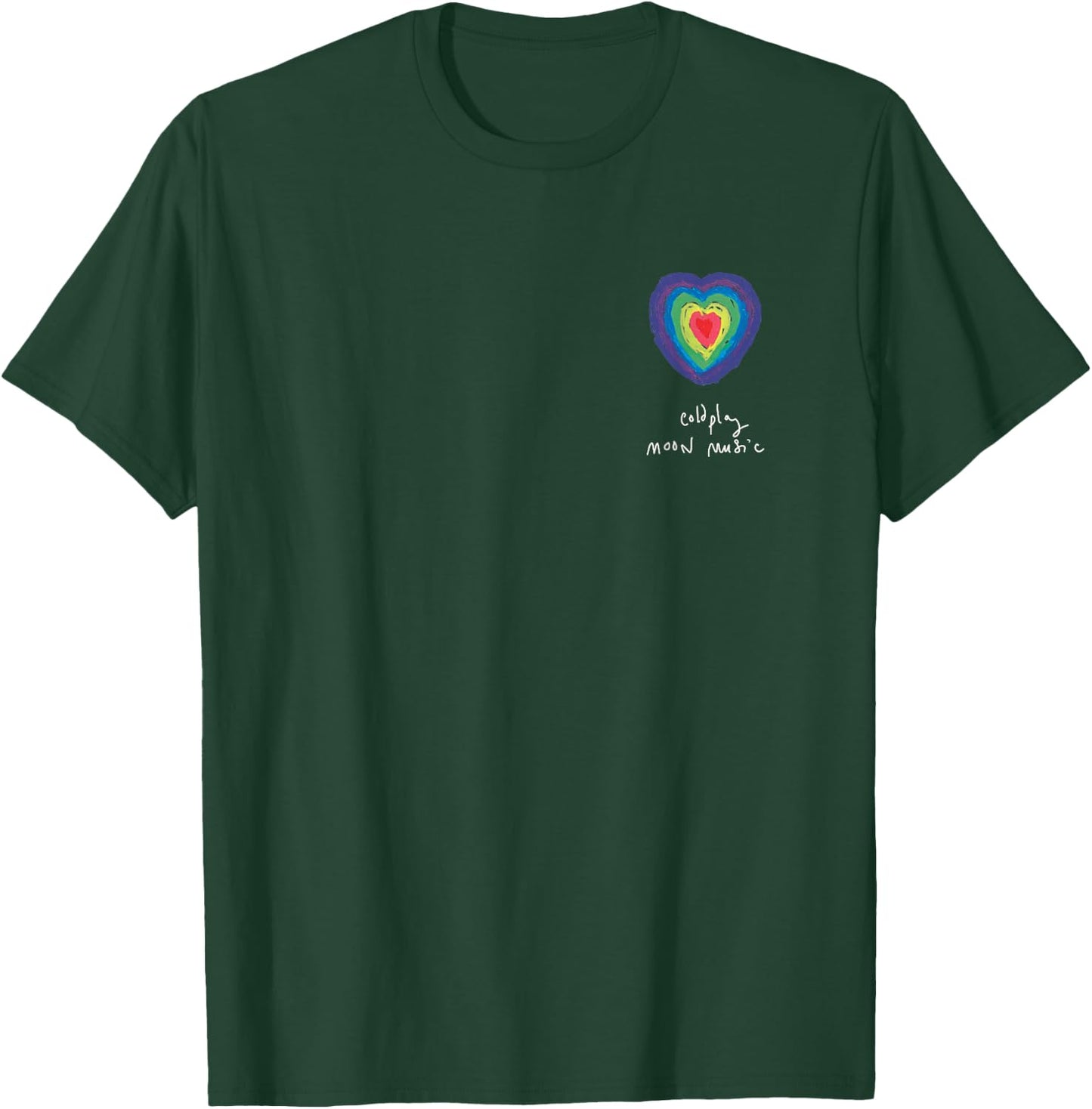 Coldplay Moon Music Heart Amazon Exclusive T-Shirt - T-Shirt | Forest