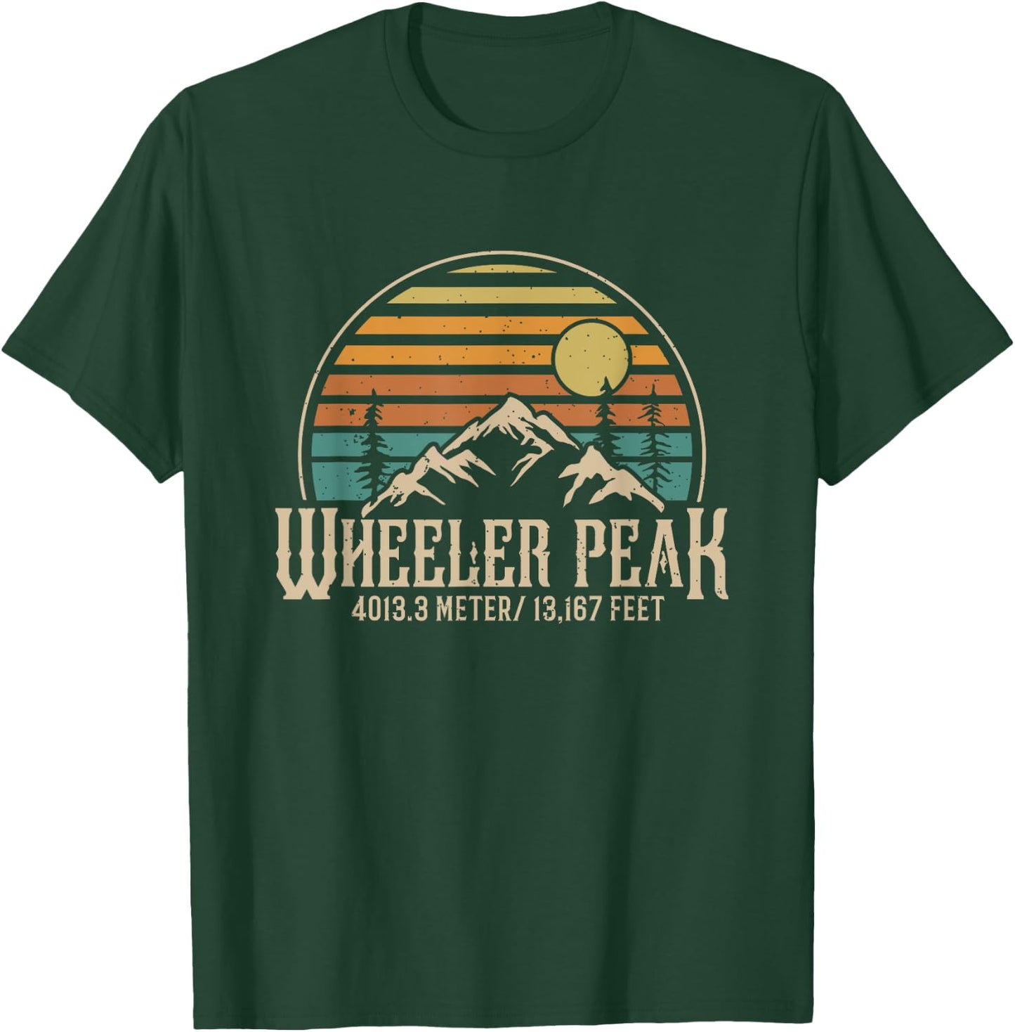 Climbing New Mexico Hiking Mountain Wheeler Peak T-Shirt - T-Shirt | Forest