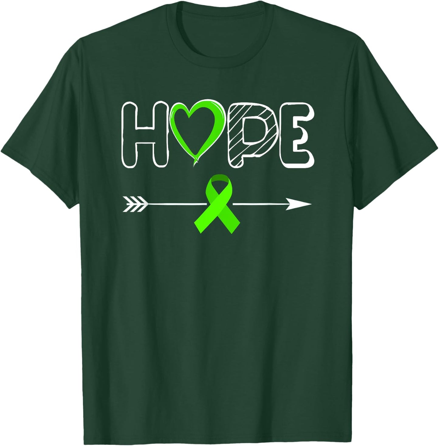 HOPE Products Lymphoma Products Ribbon Lymphoma Awareness T-Shirt - T-Shirt | Forest